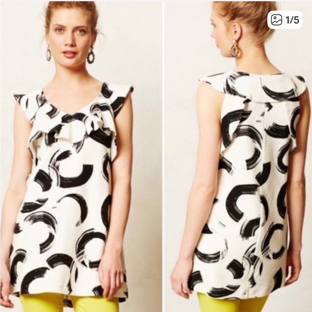 Anthropologie Deletta Pincelada Textured Tunic